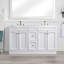 Base de meuble-lavabo double 60 po seulement en blanc