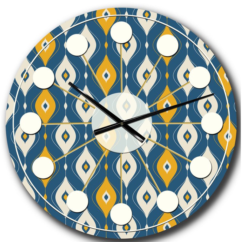 Horloge murale rétro Mid-Century, Grand