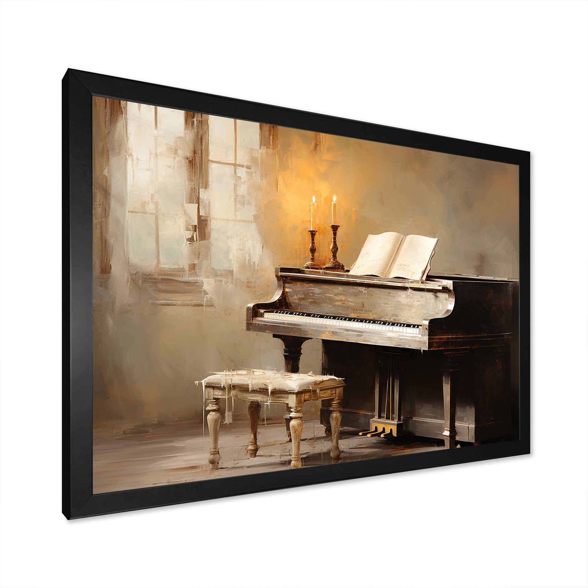 Red Barrel Studio® Rustic Brown Piano Melodies II - Piano Wall Art ...