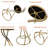 2Pcs Kitchen Island Bar Chairs, Creamy White Velvet, Golden Metal Frame, 220Lbs Max Load, Construction Round Velvet Stools Of 2, Gold Base, 27.95'' Seat Height, Load Support For Cafes