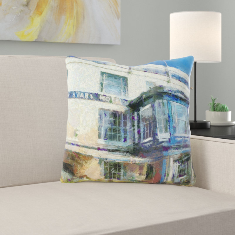 Whalan Pub Throw Pillow, Microsuede, Indoor