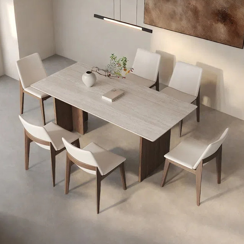 Modern and simple household dining table, 29.53"H x 70.87"L x 31.5"W