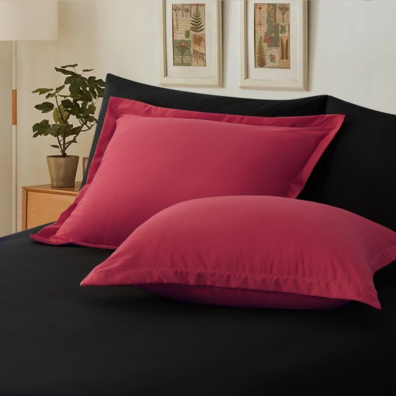5/7 Piece Microfiber Bed-In-A-Bag Comforter Set , Queen Comforter + 6 Additional Pieces, Red/Black