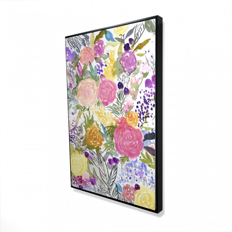 Faisceau de fleurs, reproduction sur toile