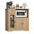 Kitchen Microwave Cabinets/Stand With 3 Doors And 1 Drawer, Buffet Cabinet Sideboard With Adjustable Shelves-1211968164