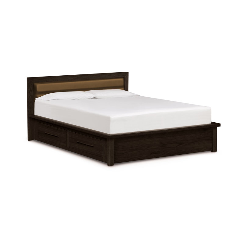 Moduluxe Upholstered Bed, California King, Saddle Cherry/Slate