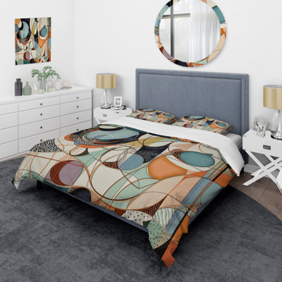 Ensemble de housse de couette en microfibre / polyester couleur pastel Boho Artwork II Bedding