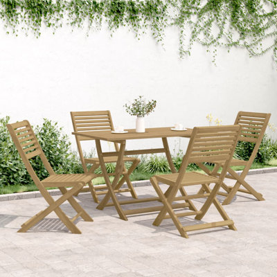 4 - Person Wood Patio Dining Set with