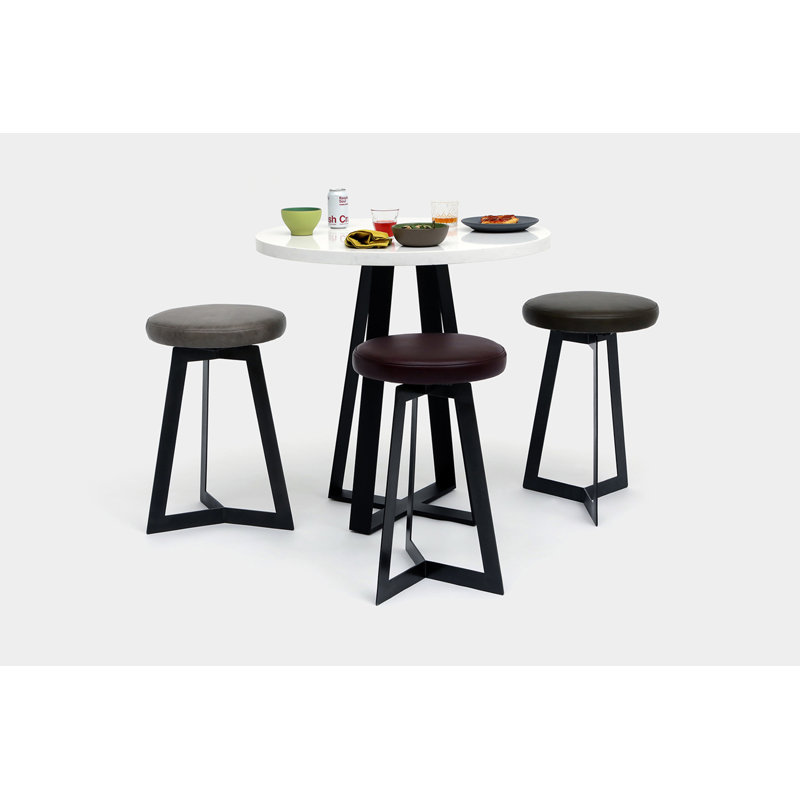 Sea Smoke Round Stone Dining Table, 48" W x 48" L, Misterio White