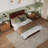 Amear Solid Wood Foundation Bed with Matching Footboard-134548204-134548192