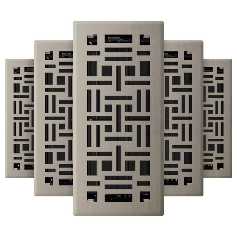 Imperial 4'' W Vent Cover, Brushed Nickel, 4" W x 10" L