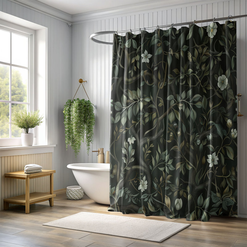 Rideau de douche foncé Premium Gardenia, H 74 po x l 71 po