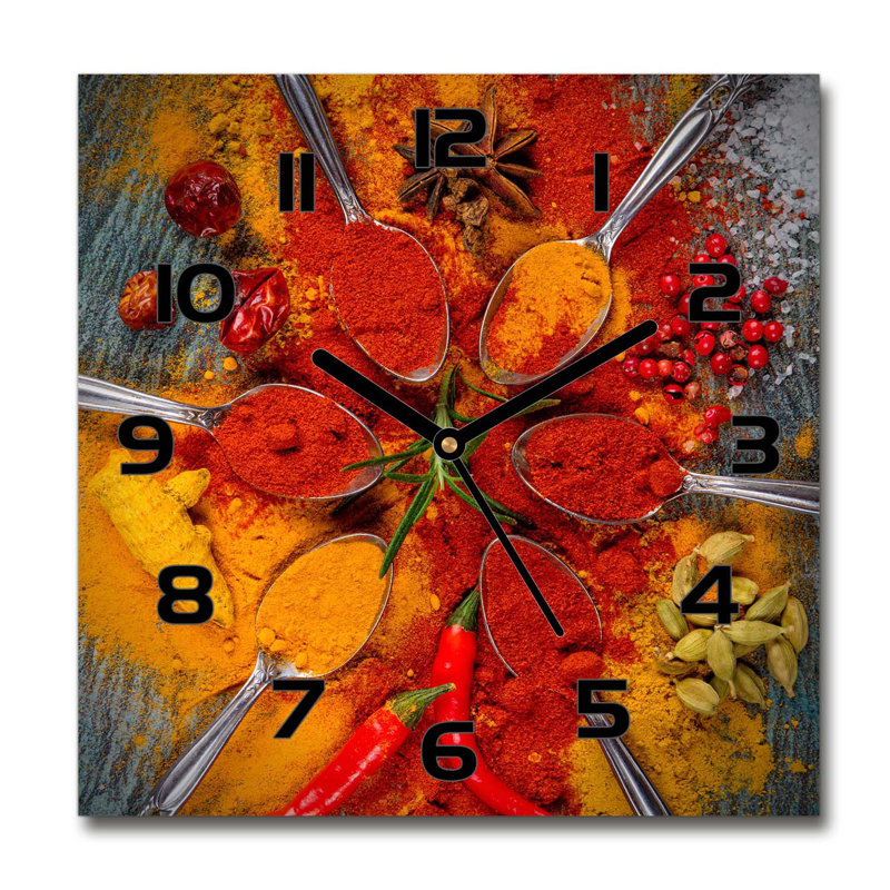 Hassen Glass Wall Clock, Black