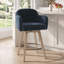 Tabourets de bar pivotants en chenille avec accoudoirs-955542769