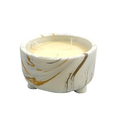 Floral Scented Marble Jar Candle