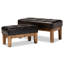 Repose-pieds rectangulaire en similicuir de 31,5 po Simonds