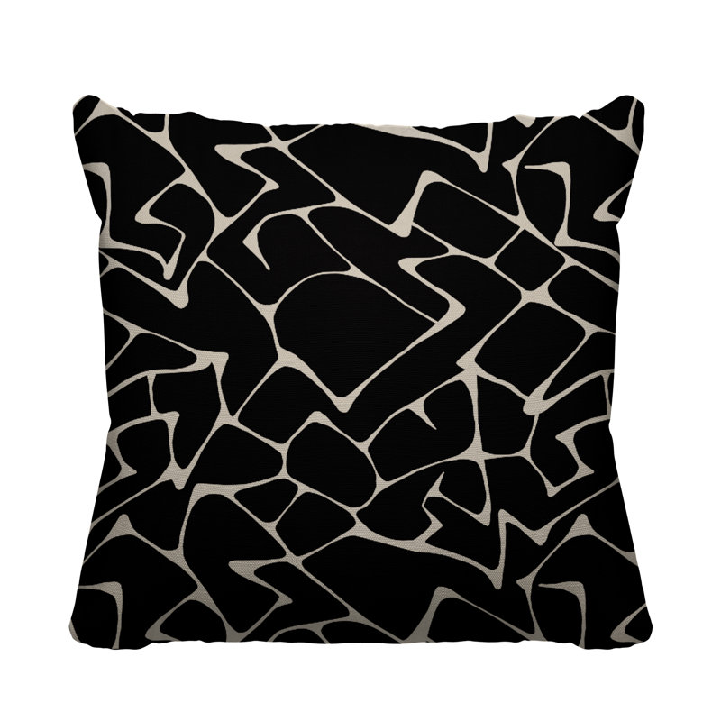 Housse de coussin d'extérieur Huxley, L 17 po x H 17 po, Noir