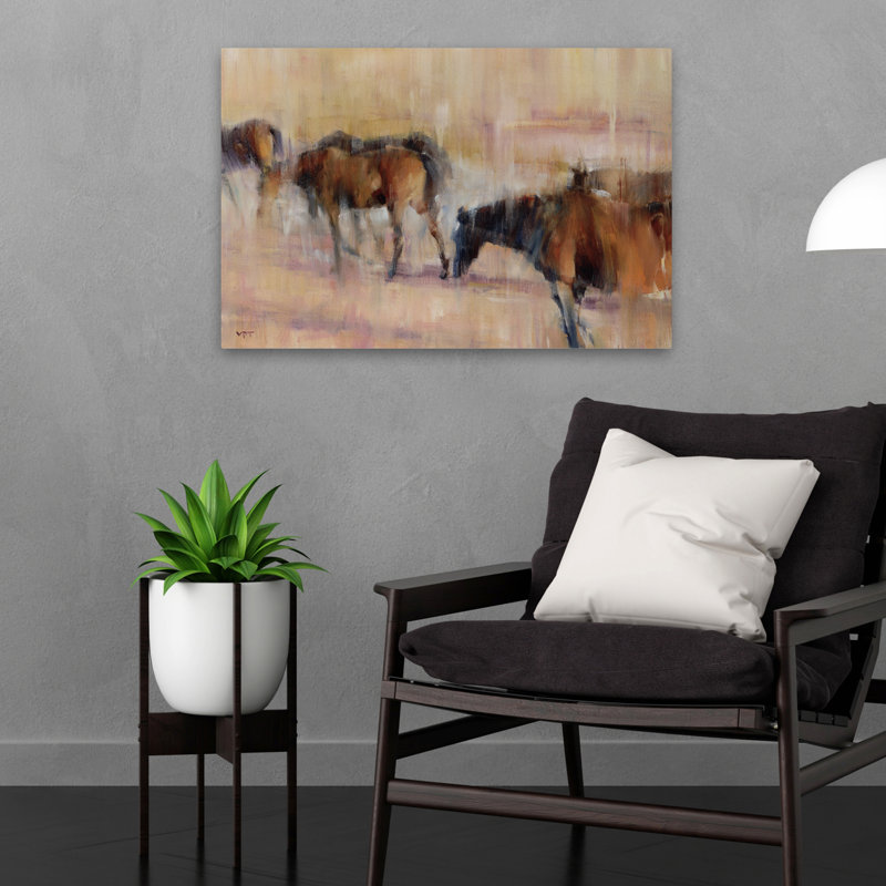 Kentucky Morning - animaux, chevaux, art, H 16 po x l 24 po