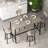 Reames 5-Piece Bar Table Set, Counter Height Table with 4 Bar Chairs, Pub Table Set