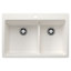 Liven SILGRANIT 33" L x 22" W Double Basin Drop-In/Undermount Kitchen Sink