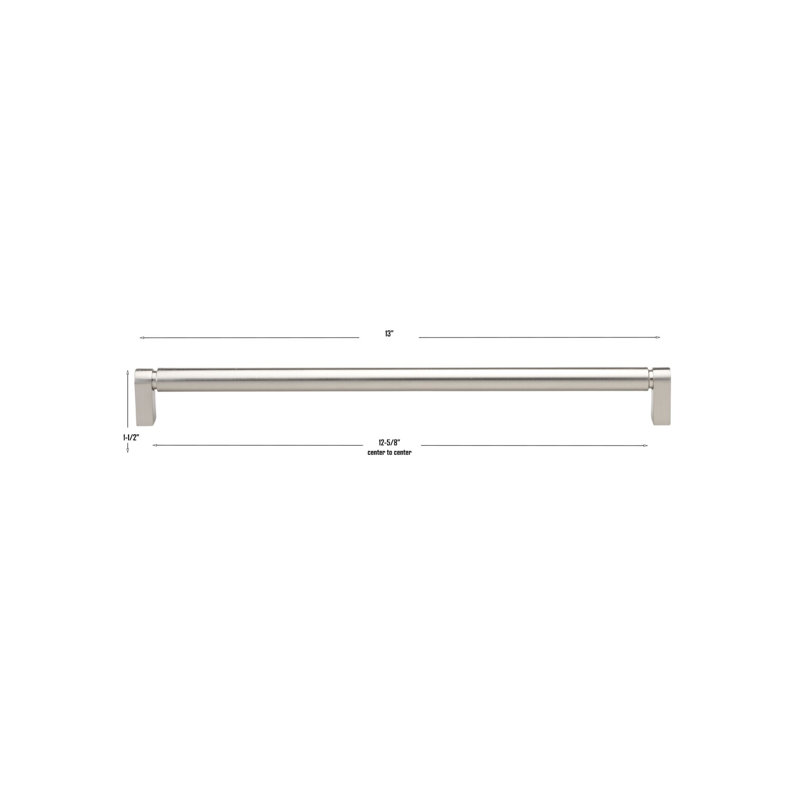 Poignée barre 12-5 / 8 "320mm Center to Center Smooth_10, Nickel satiné