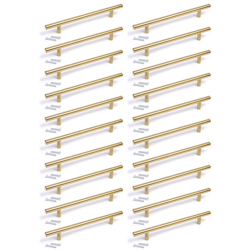 Maone 16 cm Centre Bar Handle, 256mm, Brushed Gold