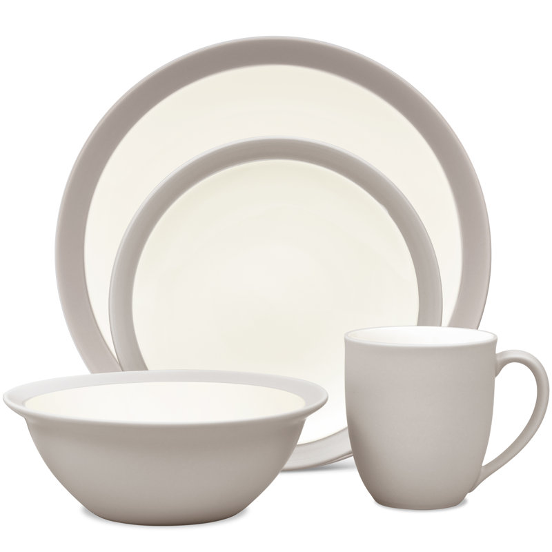 Noritake Colorwave 4-Piece Curve Place Setting, Sand