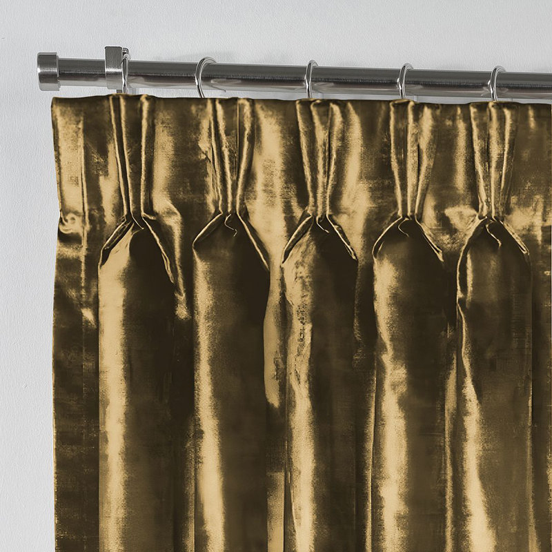 Room Darkening Single Curtain Panel, Fawn, 130cm Width x 265cm Drop