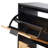 Light Wood Color Narrow Rattan Shoe Storage Cabinet with 4 Flip Drawers & Metal Legs Slim Entryway Shoe Organizer Perfect for Closet Hallway & Compact Entry Spaces