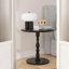 Table d'appoint ronde de 23 po, table d'appoint ronde, petite table pour petits espaces, table de chevet d'appoint moderne avec pieds en bois massif pour le salon, la chambre à coucher, les coins et le bureau-867703576