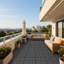 Carreaux de terrasse en plastique emboîtables-123495267