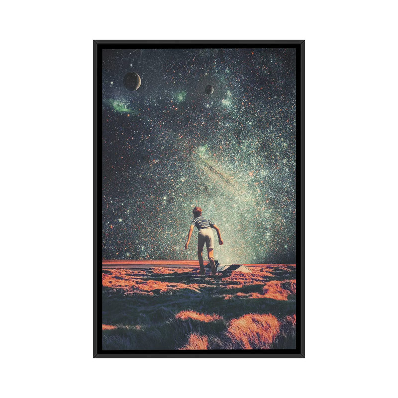 « Nostalgia » par Frank Moth-impression, H 26 po x l 18 po x 1,5 po, Toile avec cadre noir, Pas de tapis