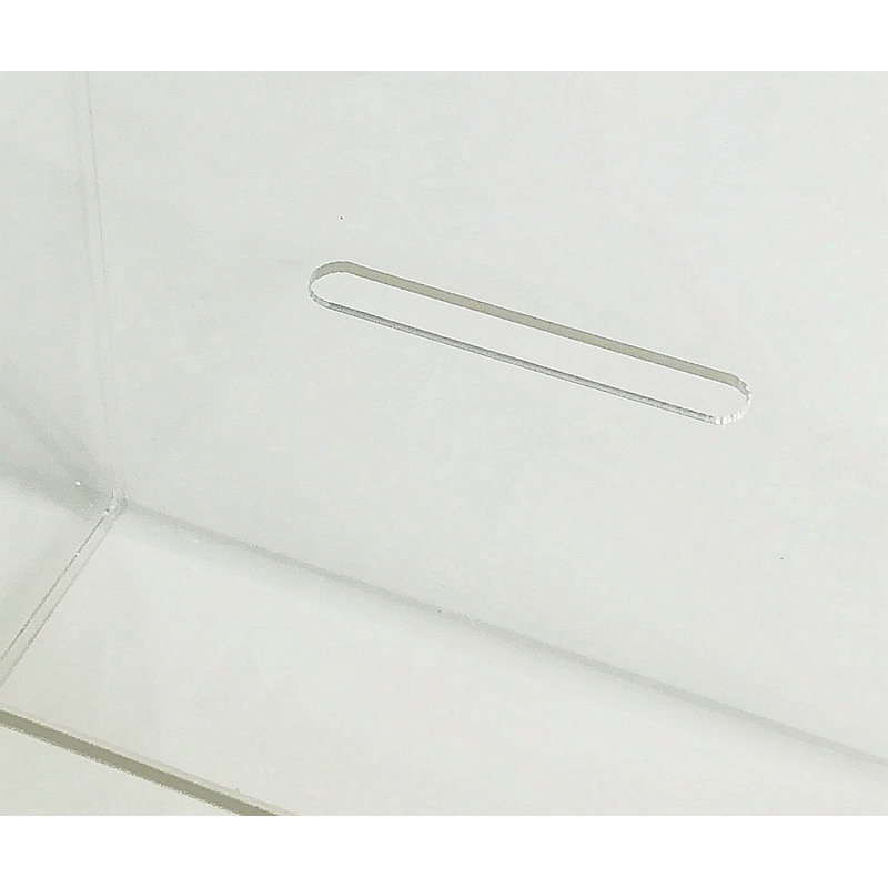 Overkamp 1PK Acrylic Collection Box,Clear Ghost Acrylic Donation Fundraising 7x5.5"x5.5"