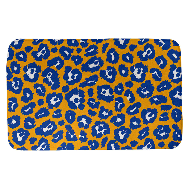 Tapis pour salle de bain Dallas, H 0,5 po x l 21 po x L 34 po, Gold/White/Blue