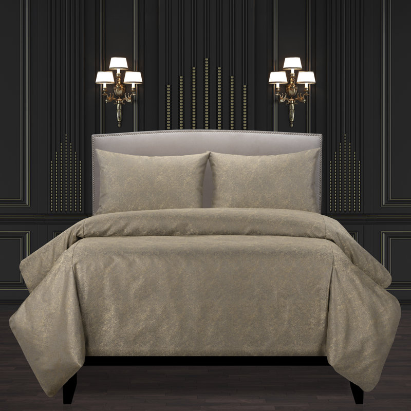 Jazz Club Luxury Single Duvet Cover, Bronze, King Duvet Cover