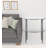 24" Silver Glass And Iron Round End Table