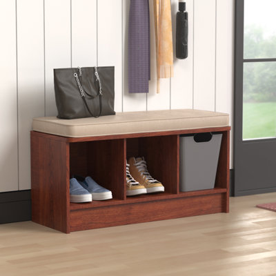 ClosetMaid Cubeicals 3-Cube Storage Bench with Tan Cushion