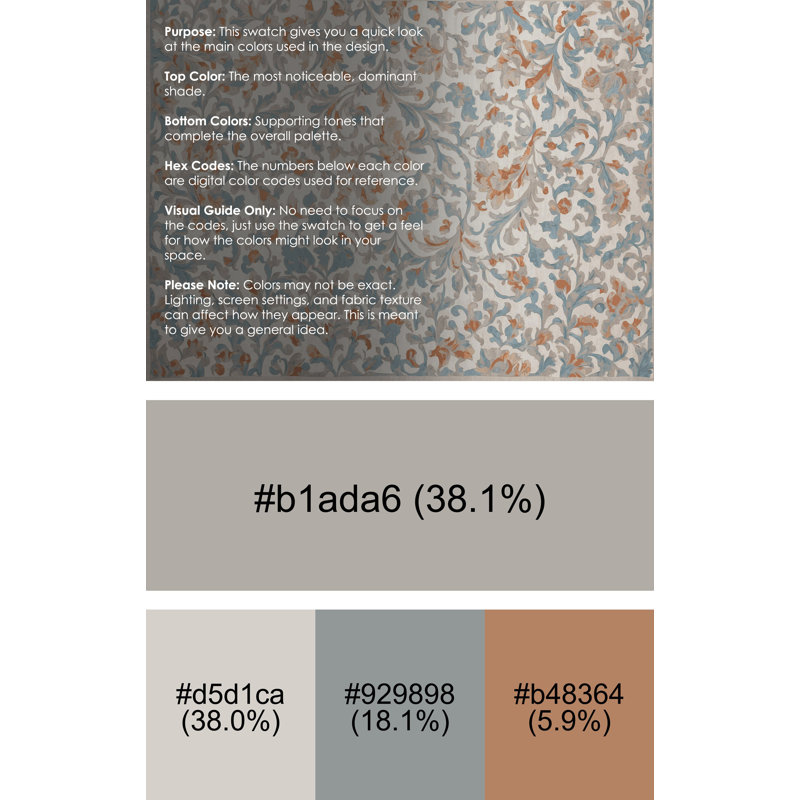 Machine Washable Gray Area Rug, Square 7'