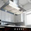 42" Fabriano 600 CFM Convertible Island Range Hood in Stainless Steel with Night Light