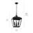 Dame Textured Black 2-Light Pendant with Clear Glass Shade-70048152