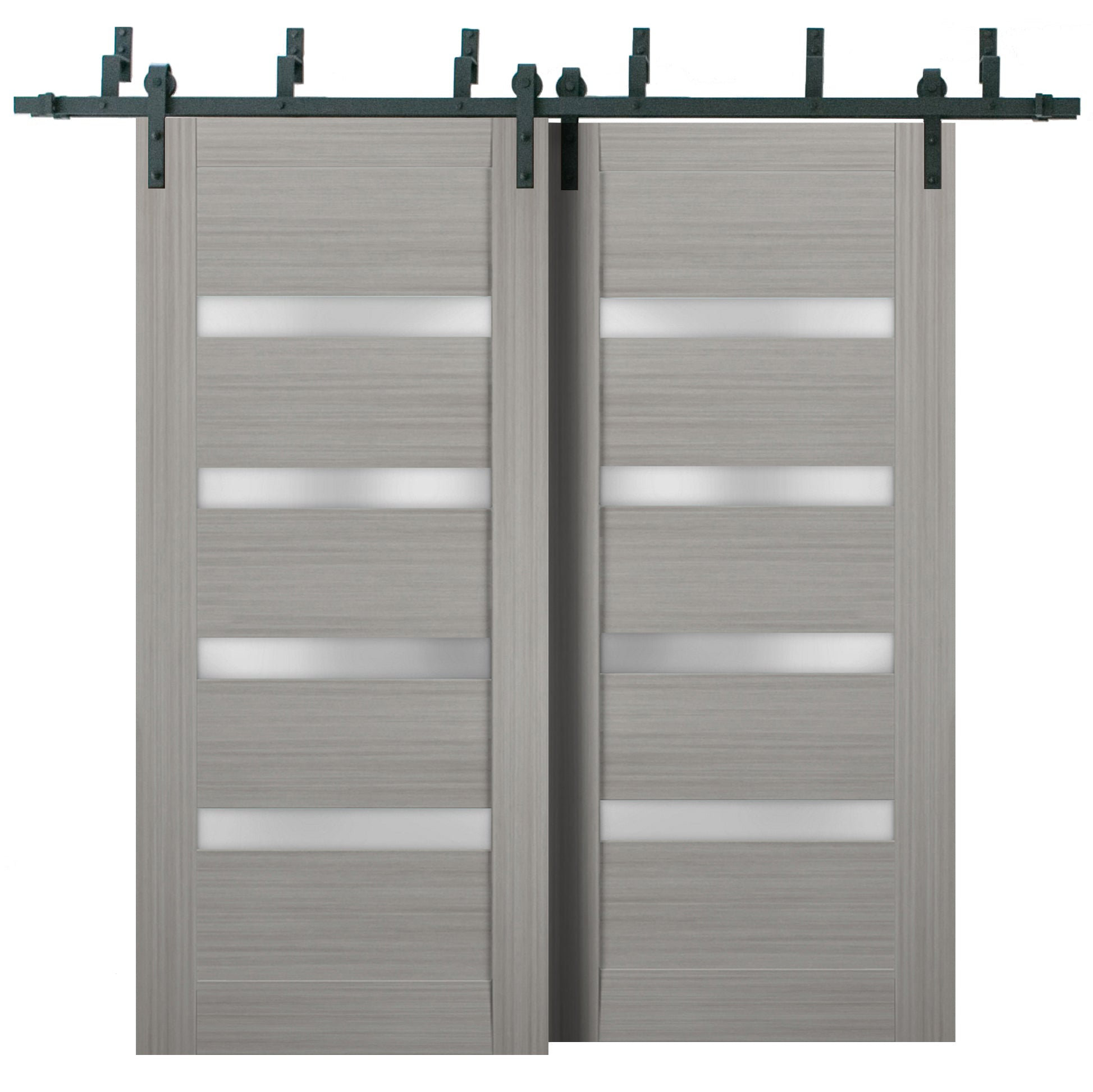SARTODOORS Quadro Frosted Glass Sliding Closet Grey Doors Wayfair Canada