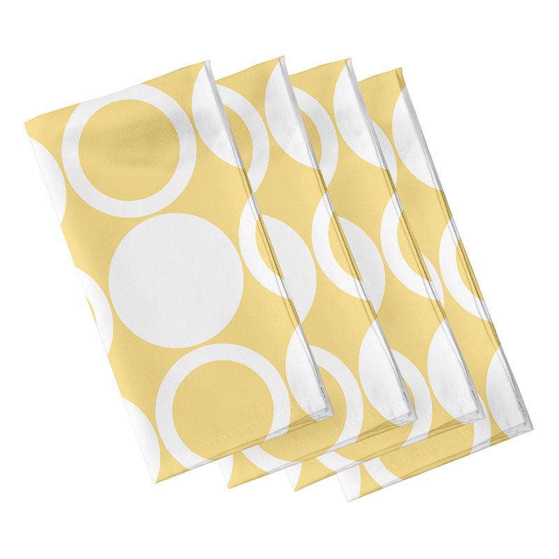 Lalenia Small Mod Circles Napkins, Yellow
