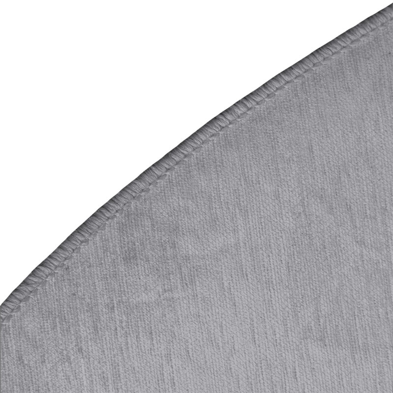 Tapis à rayures argent/rouge, Rond 5 pi
