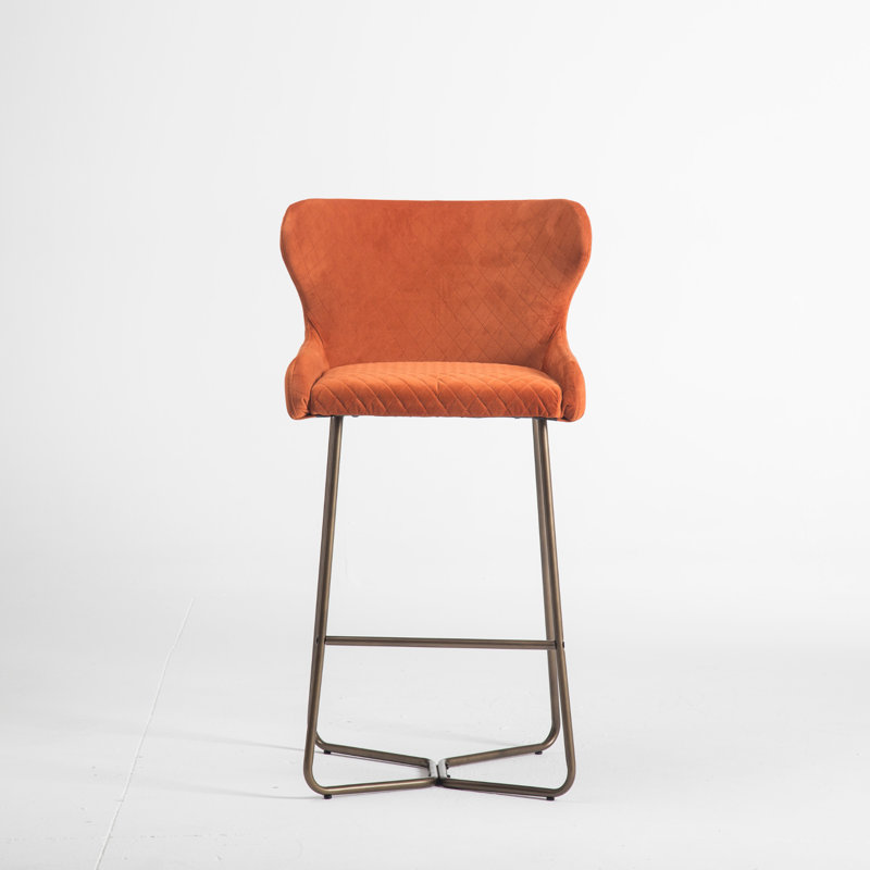 Falls Upholstered Counter Stool, Orange