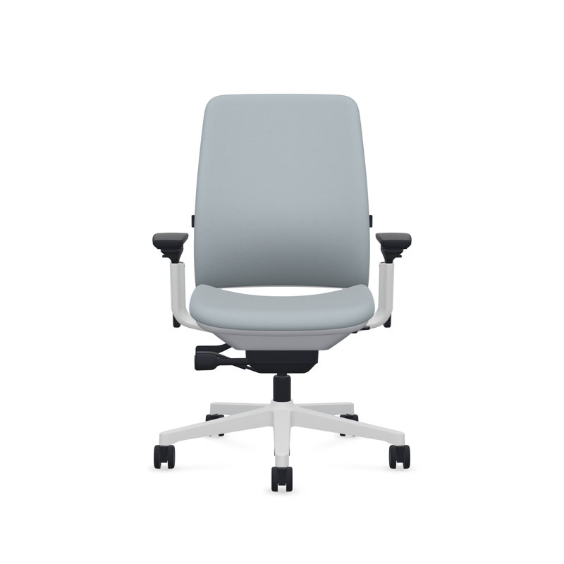 Steelcase Amia Ergonomic Task Chair, Pink Lemonade, Seagull, Carpet