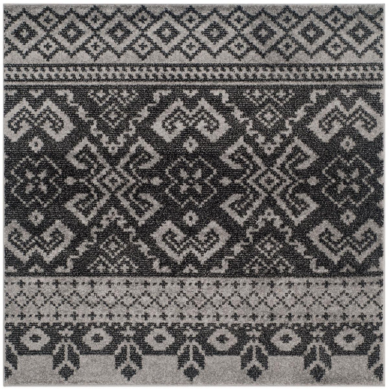 Nicarla Geometric Indoor/Outdoor Rug, Square 8'