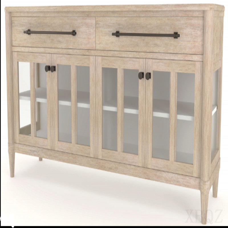 Buffet avec portes d'armoire en verre