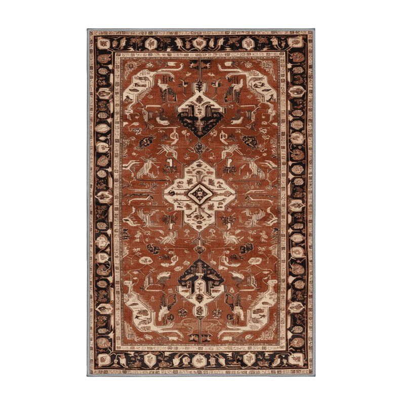 Tapis brun lavable à la machine, Tapis de couloir 2 pi x 5 pi