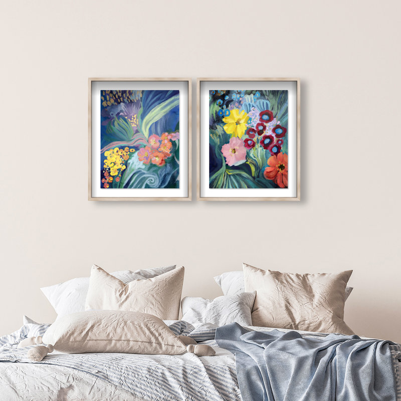 Spring Motion Set Set by Oliver Gal, 63"H x 51"W, Natural Oak Shadowbox
