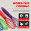 Premium Silicone Wire Cooking Whisk, 10.5 Inch, Red